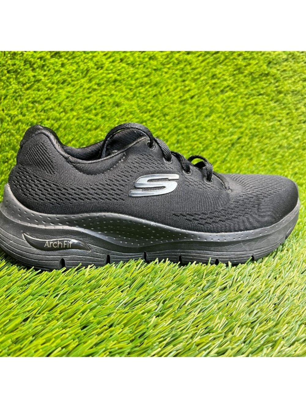 Skechers Arch Fit Big Appeal Womens Size 8 Black Athletic Running Shoes Sneakers